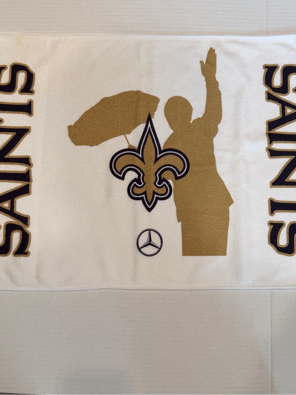 New Orleans Saints NFL Stadium Rally Towel w/ Mercedes-Benz Logo 24.5” X 16” SGA